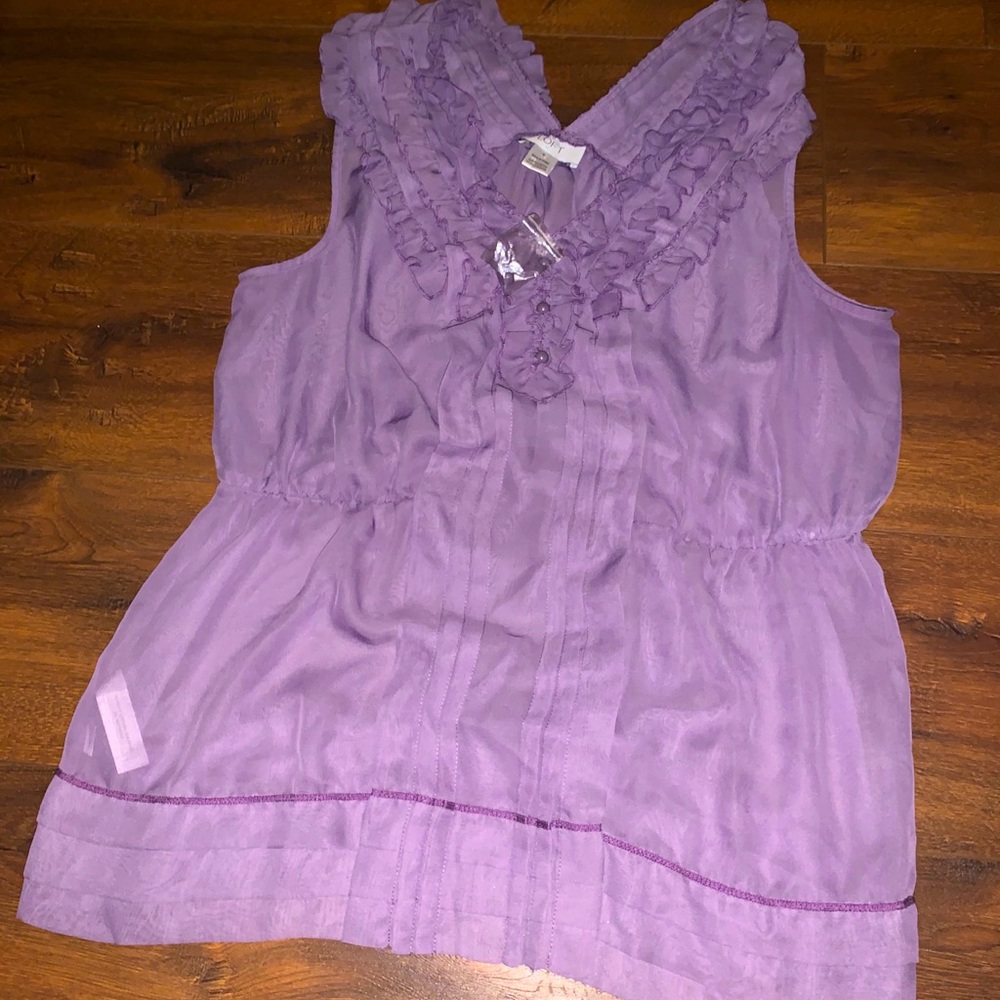 THE LOFT PURPLE TANK BLOUSE